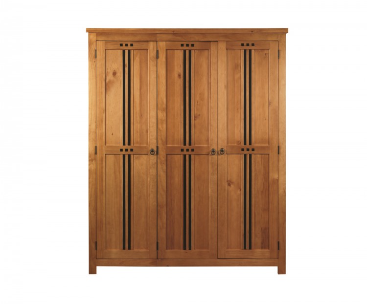 Sweet Dreams Curlew Oak Wooden 3 Door Wardrobe