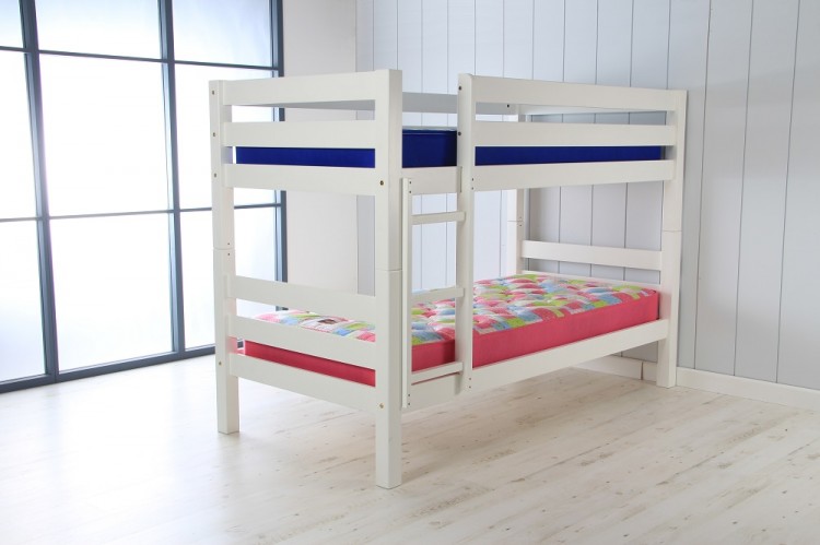 Airsprung Hampton White Wooden Bunk Bed, White Wooden Bunk Beds