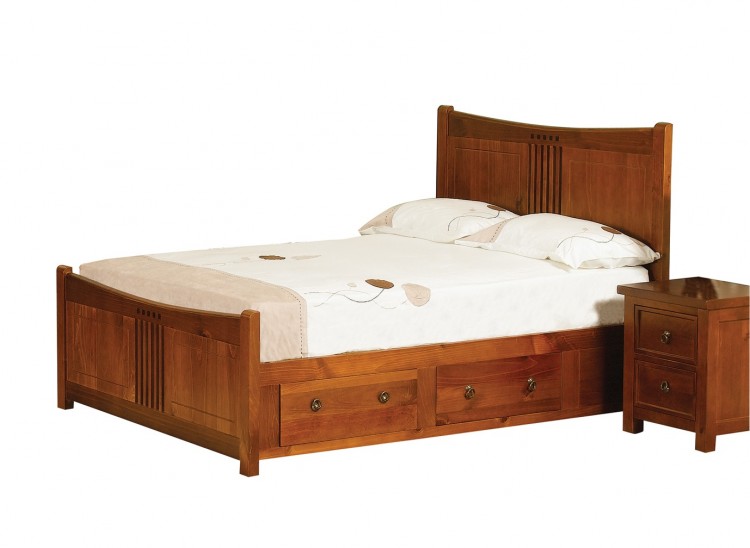 Sweet Dreams Curlew Wild Cherry 4ft 6 Double Wooden Bed Frame With