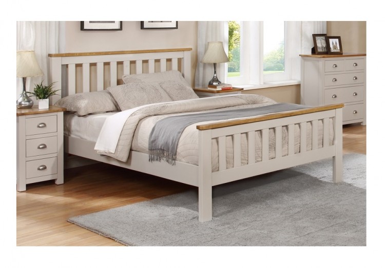 Oak Wooden Bed Frame By Sweet Dreams, Grey Wooden King Size Bed Frame