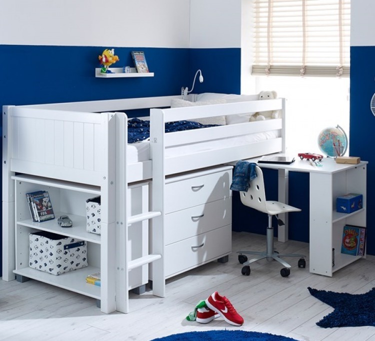 cheap mid sleeper beds with desk