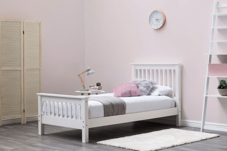 Sleep Design Adlington 3ft Single White Wooden Bed Frame By Uk Bed Store