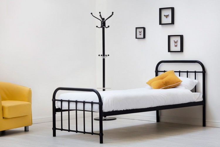 Sleep Design Henley 3ft Single Black Metal Bed Frame By Uk Bed Store