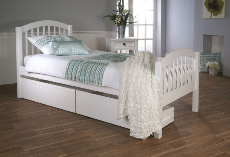 White Wooden Bed Frame  Modern Furniture Design Blog