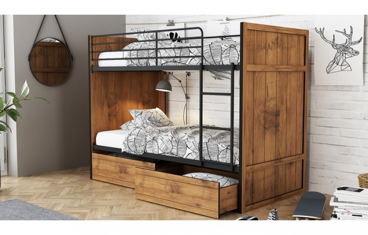 Lpd Rocco Wooden Bunk Bed With Drawers, Wooden Bunk Beds With Drawers