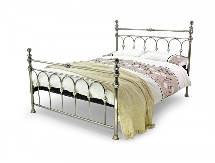 Metal Beds Imperial 5ft Kingsize Brushed Nickel Bed Frame by Metal