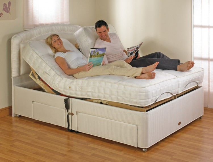 full / double adjustable beds with mattress