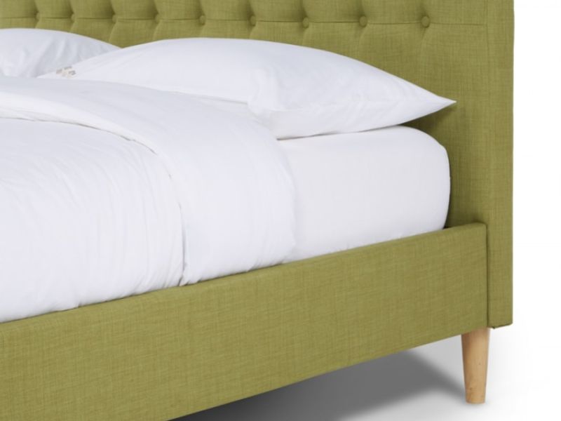 Olive green on sale upholstered bed