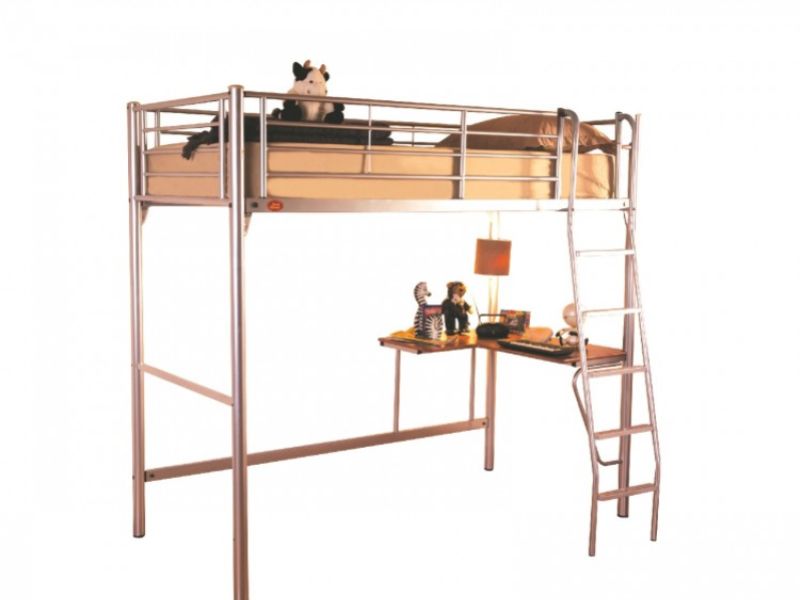 Metal mid sleeper with shop desk