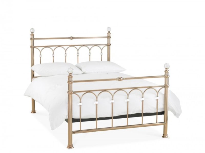 Gold double 2024 bed frame