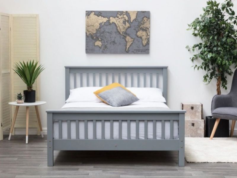 Sleep Design Adlington 4ft6 Double Grey Wooden Bed Frame By Uk Bed Store