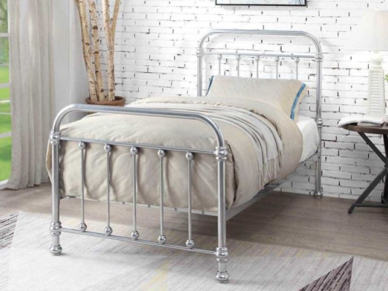 Metal bed frame in outlet store