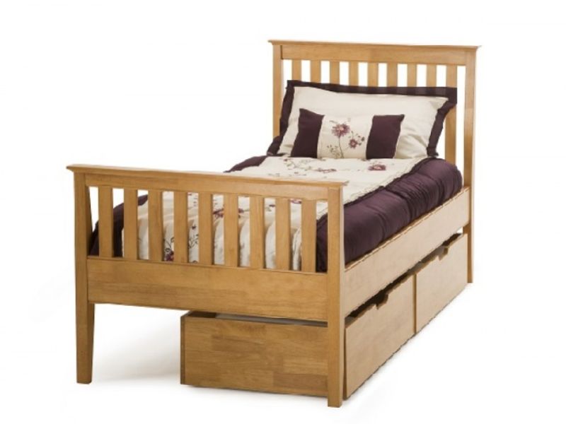 Cherry wood online bed frame full