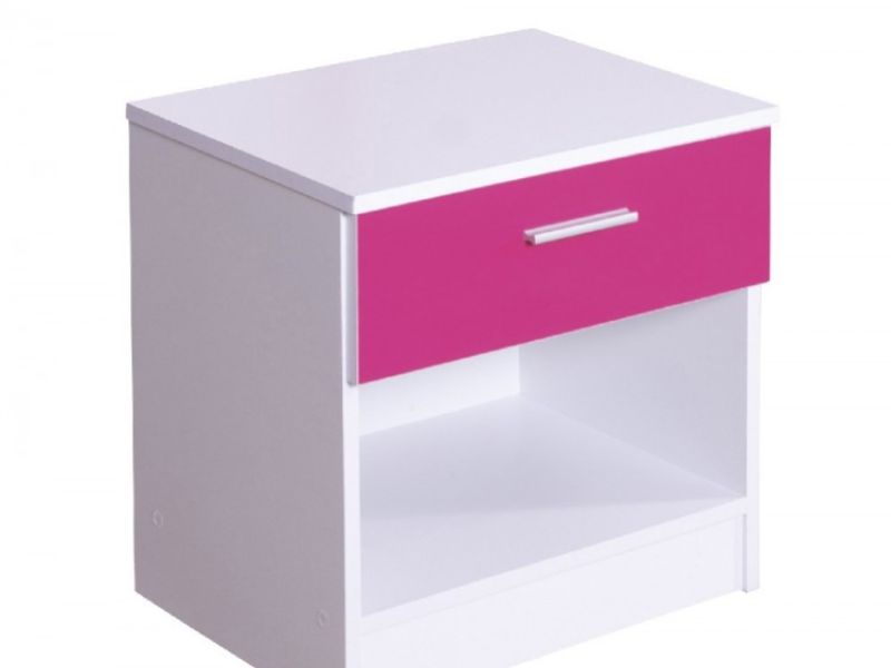 pink gloss bedside table