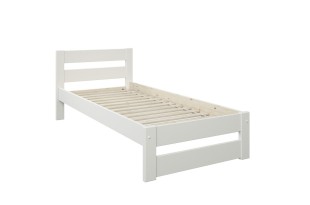 Noomi Tera 3ft Single White Wooden Bed Frame by Flair Furnishings