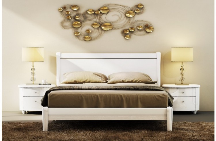Birlea Aztec White 5ft Kingsize High, White Bedroom Furniture King Size Bed Frame