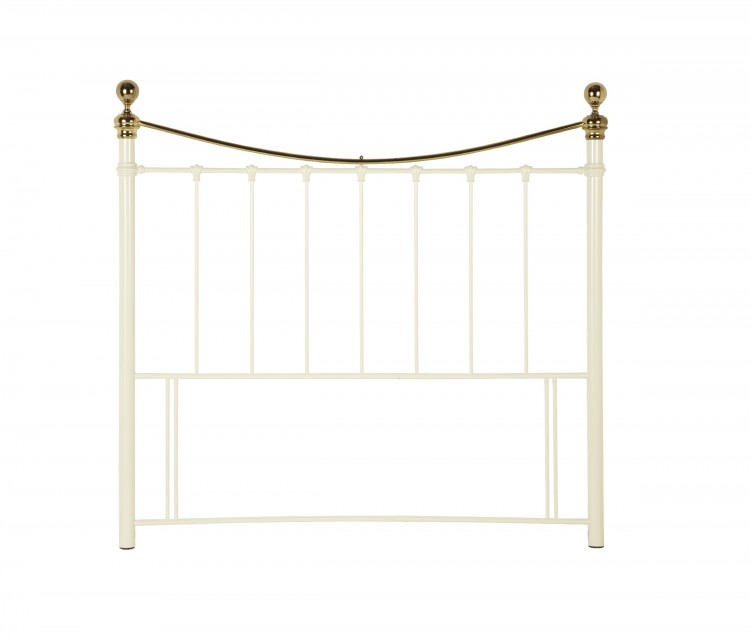 Serene Ethan Ivory Gloss With Brass 6ft, Victorian Style King Headboard
