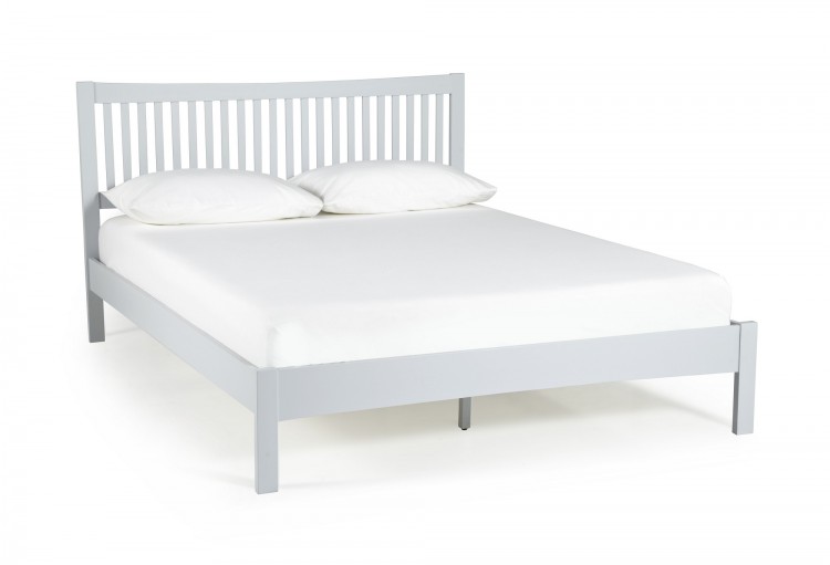 Serene Mya Grey 4ft6 Double Wooden Bed, Grey Wooden Bed Frame