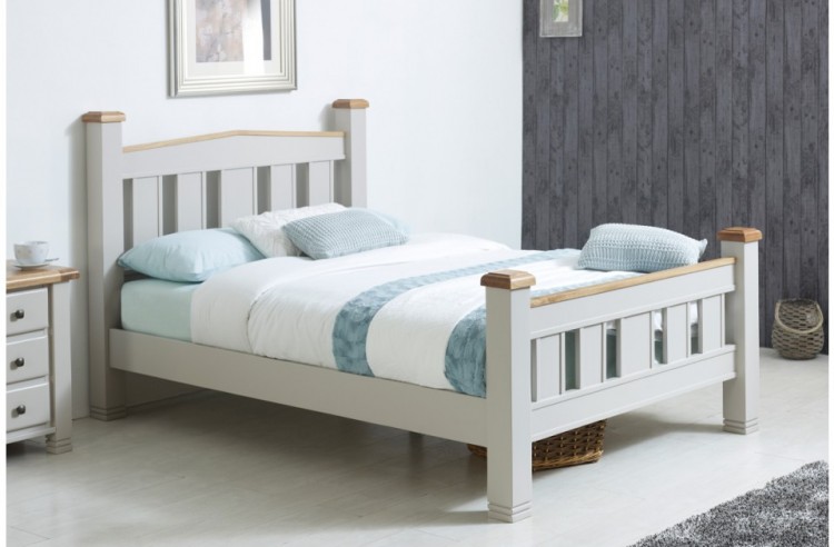 Birlea Woodstock 4ft6 Double Grey, Grey Wood Bed Frame