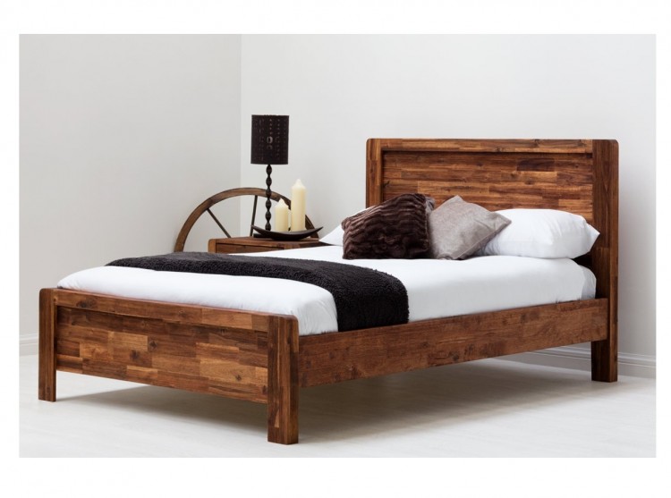 Sleep Design Chester 4ft6 Double Rustic, Wooden Bed Frames Rustic