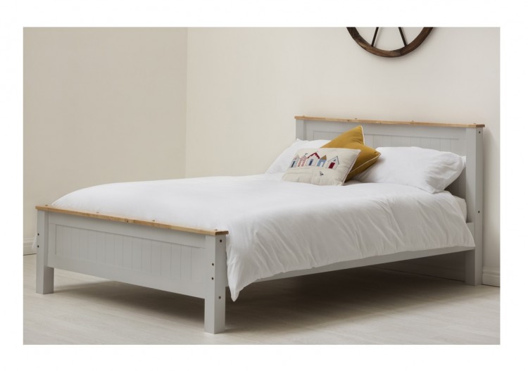 Sleep Design Rostherne 4ft6 Double Grey Wooden Bed Frame by UK Bed Store