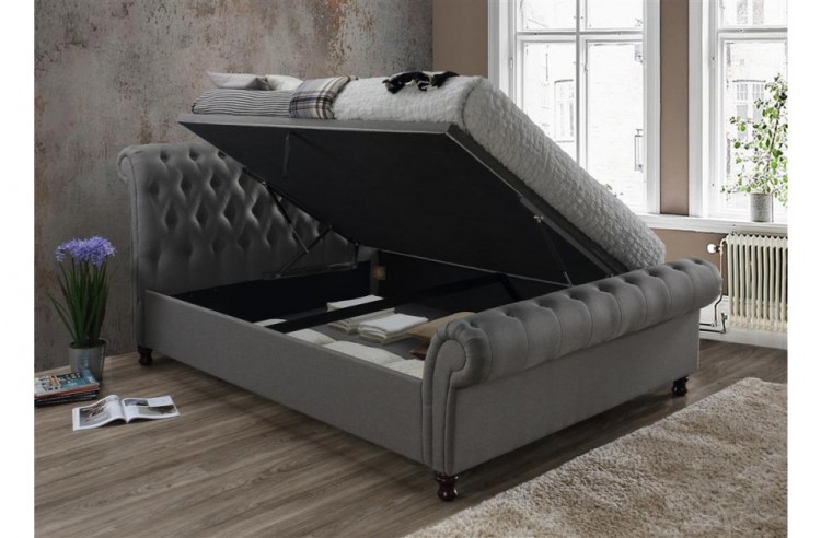 Birlea Castello 5ft Kingsize Grey, Castello Grey Sleigh Fabric Bed Frame Instructions