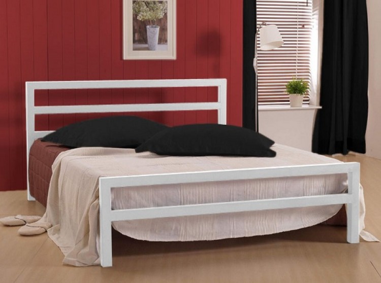 Time Living City Block 3ft Single White, White Metal Bed Frame Decorating Ideas