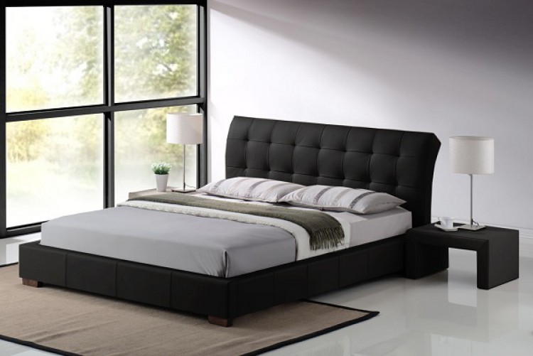 Black Faux Leather Bed Frame, Faux Leather Bed Frame