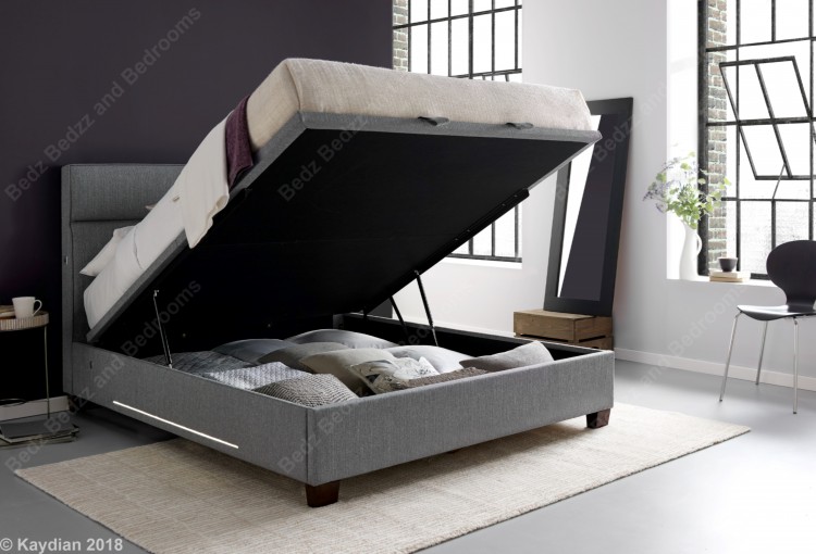 Kaydian Chilton 4ft6 Double Light Grey, Bed Frame With Usb Ports