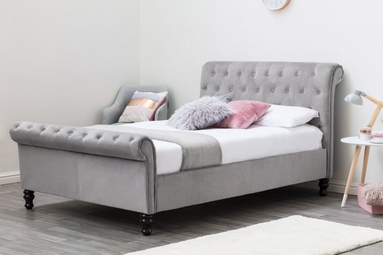 Sleep Design Lambeth 4ft6 Double Grey, Will An Adjustable Bed Fit In A Sleigh Frame
