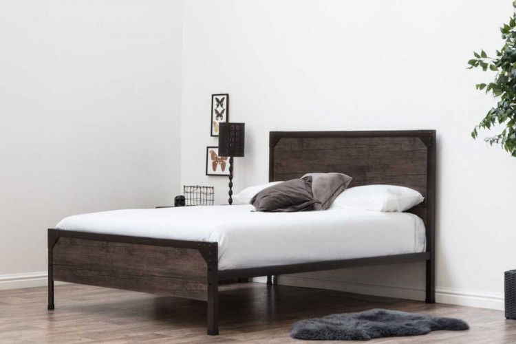 Sleep Design Marlow 4ft6 Double Wood, Wood And Metal Bed Frame