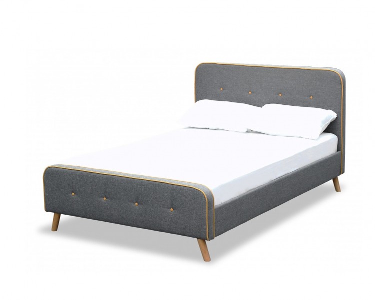 Lpd Loft 4ft6 Double Grey Fabric Bed, 4ft 6 Loft Bed Dimensions