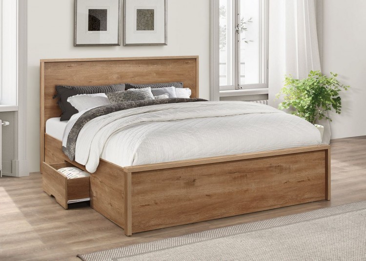 Wooden Bed Frame With Drawers By Birlea, Wooden King Size Bed With Storage