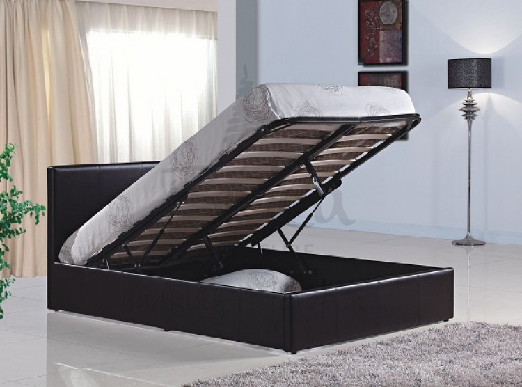 Birlea Berlin Ottoman 5ft Kingsize, Faux Leather Bed Frame With Storage
