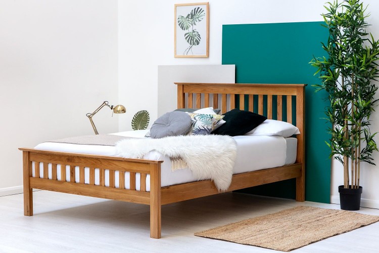 Sleep Design Chelford 5ft Kingsize Oak, Simple King Size Bed Frame