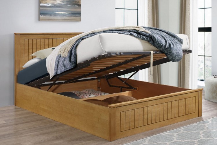5ft Kingsize Wooden Ottoman Bed Frame, Ottoman Storage Bed Frame King Size