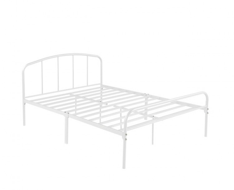 Lpd Milton 5ft Kingsize White Metal Bed, White Metal California King Bed Frame