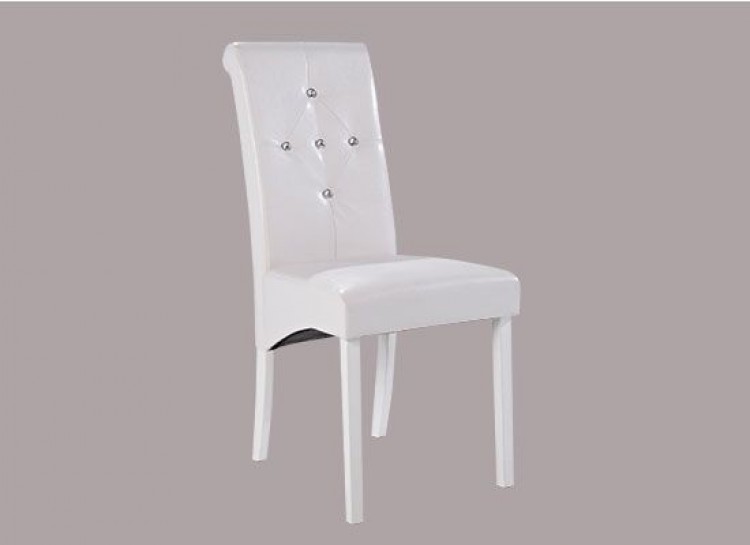 White Faux Leather Dining Chairs, White Leather Dining Room Chairs