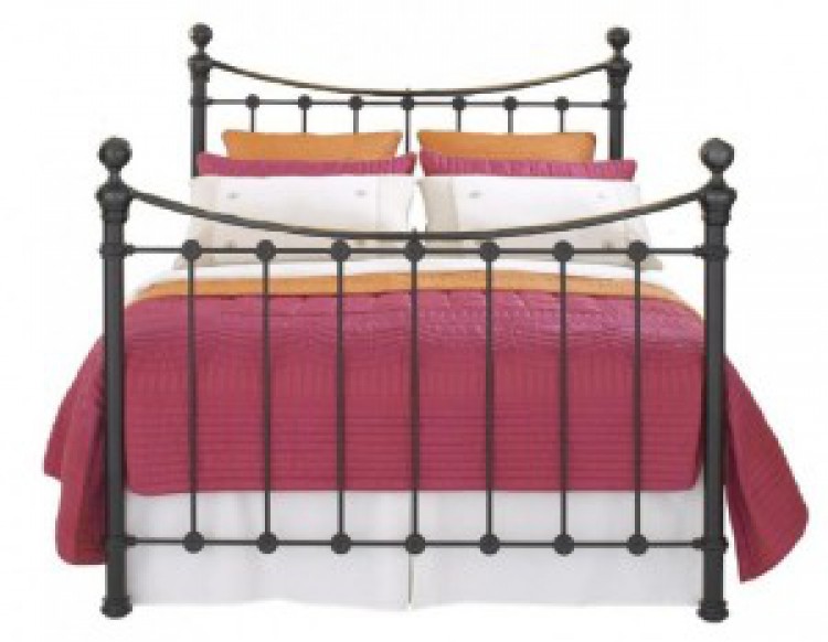 Obc Selkirk 4ft Small Double Solo Satin, Black Cast Iron Bed Frame