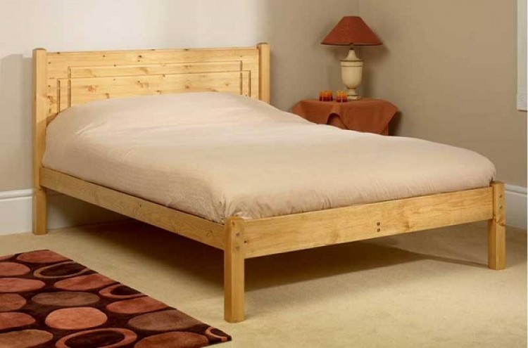 End 5ft Kingsize Pine Wooden Bed Frame, Pine Bed King Size