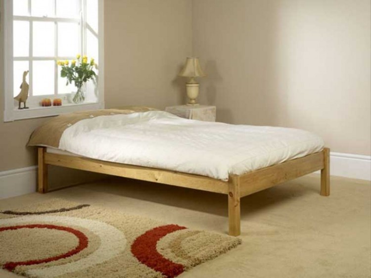 Single Pine Wooden Bed Frame, Large Single Bed Frame
