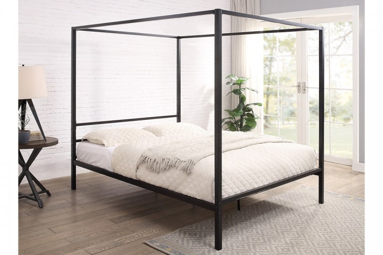 Sleep Design Chalfont 4ft6 Double Black, All Modern Black Metal Bed Frame