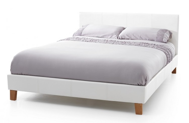 Serene Tivoli 5ft Kingsize White Faux, King Size Bed Frame Ikea