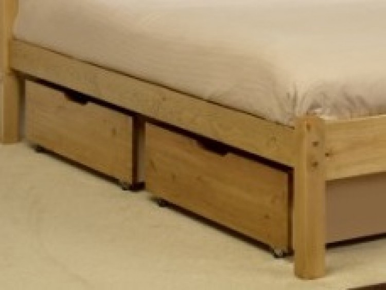 Friendship Mill Under Bed Drawers Set, Queen Size Wood Bed Frame With Drawers