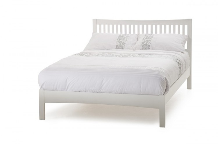 Serene Mya Opal White 6ft Super, Super King Size White Wooden Bed Frame