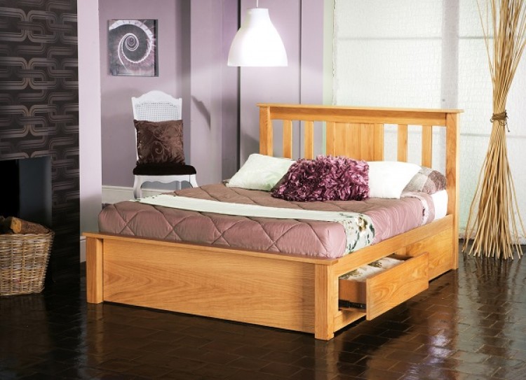 Limelight Vesta 5ft Kingsize Oak Bed, King Size Wooden Bed Frame With Storage