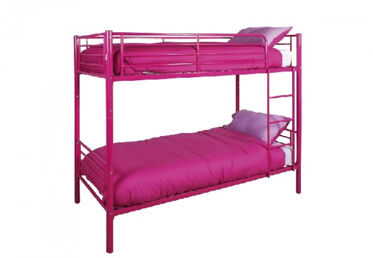 Gfw Florida Pink Metal Bunk Bed By, Pink Bunk Beds