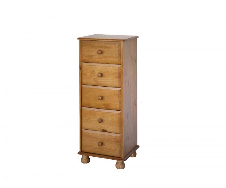 core dovedale pine 5 drawer narrow chestcore products