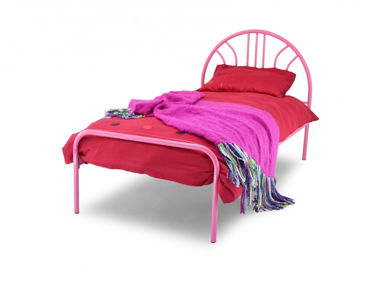 Metal Beds Miami 3ft 90cm Single Pink, Miami Metal Bed Frame