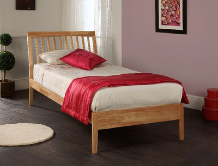 Natural Wood Bed Frame By Limelight Beds, Single Bed Frame For Small Room